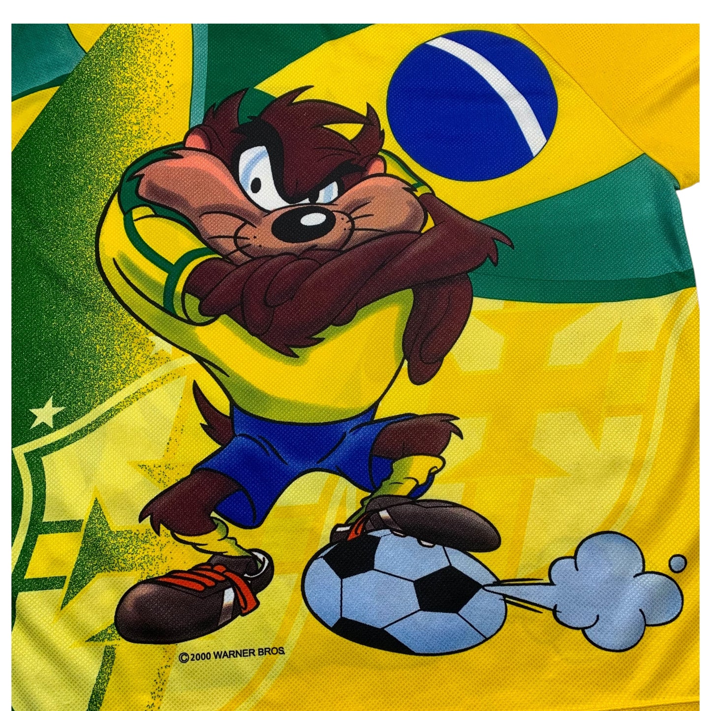 Vintage TAZ Brasilien Trikot Looney Tunes 2000 #9 (XL) Warner Bros