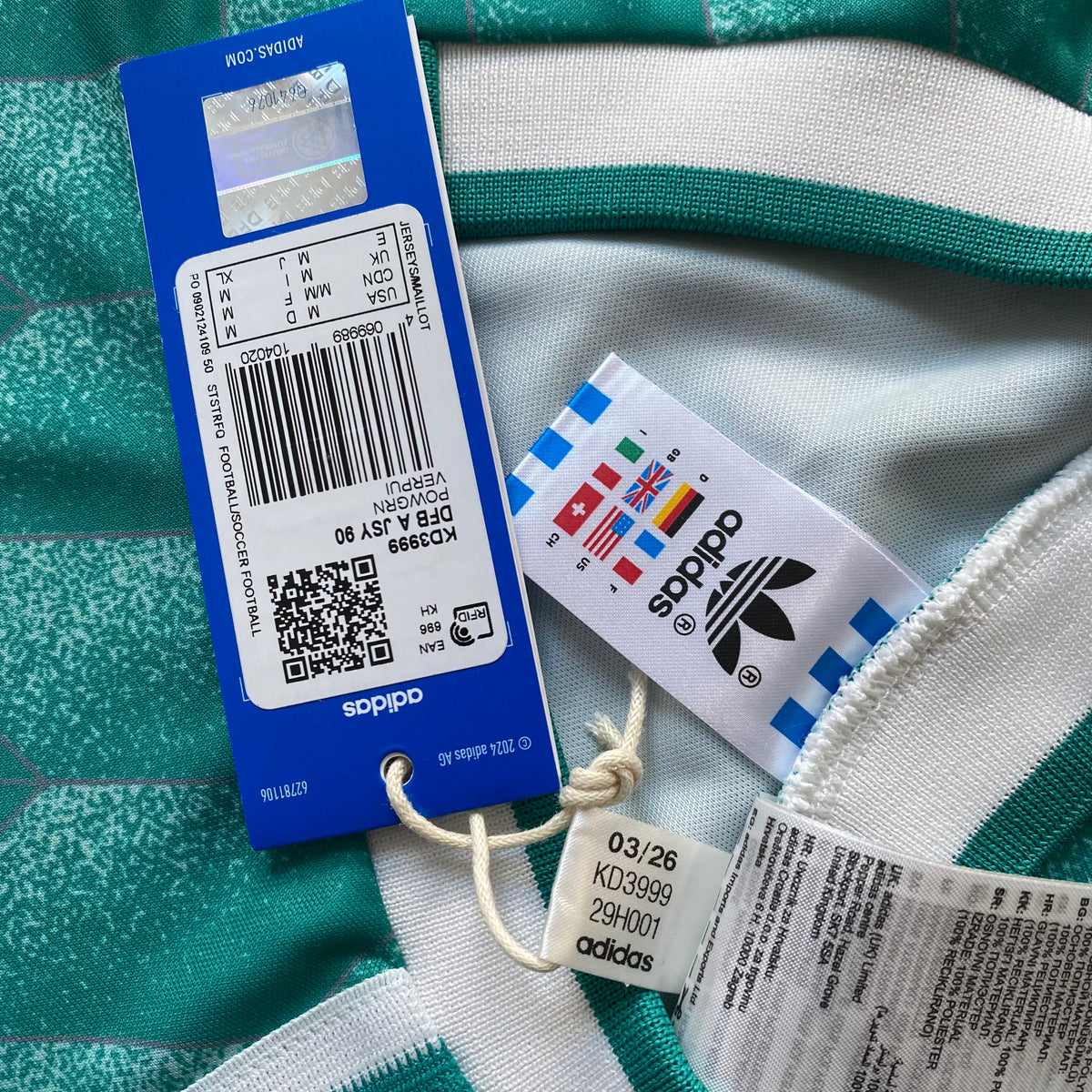 DFB Deutschland Trikot WM 1990 Auswärts Reissue (S-XXL) Adidas