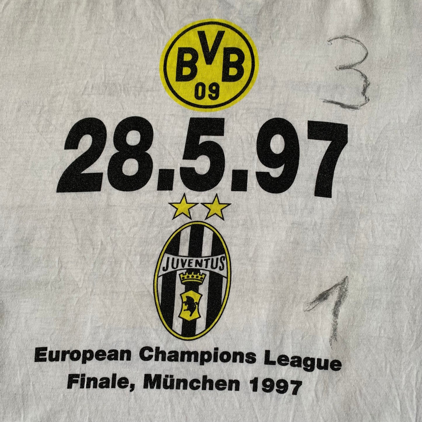 Vintage Borussia Dortmund Shirt Champions League Finale 1997 (L)
