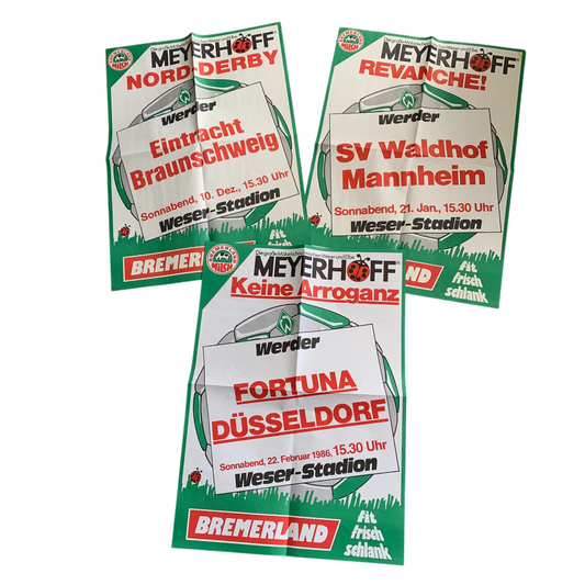 Mystery Werder Bremen Spieltagsplakat Saison 1985/86