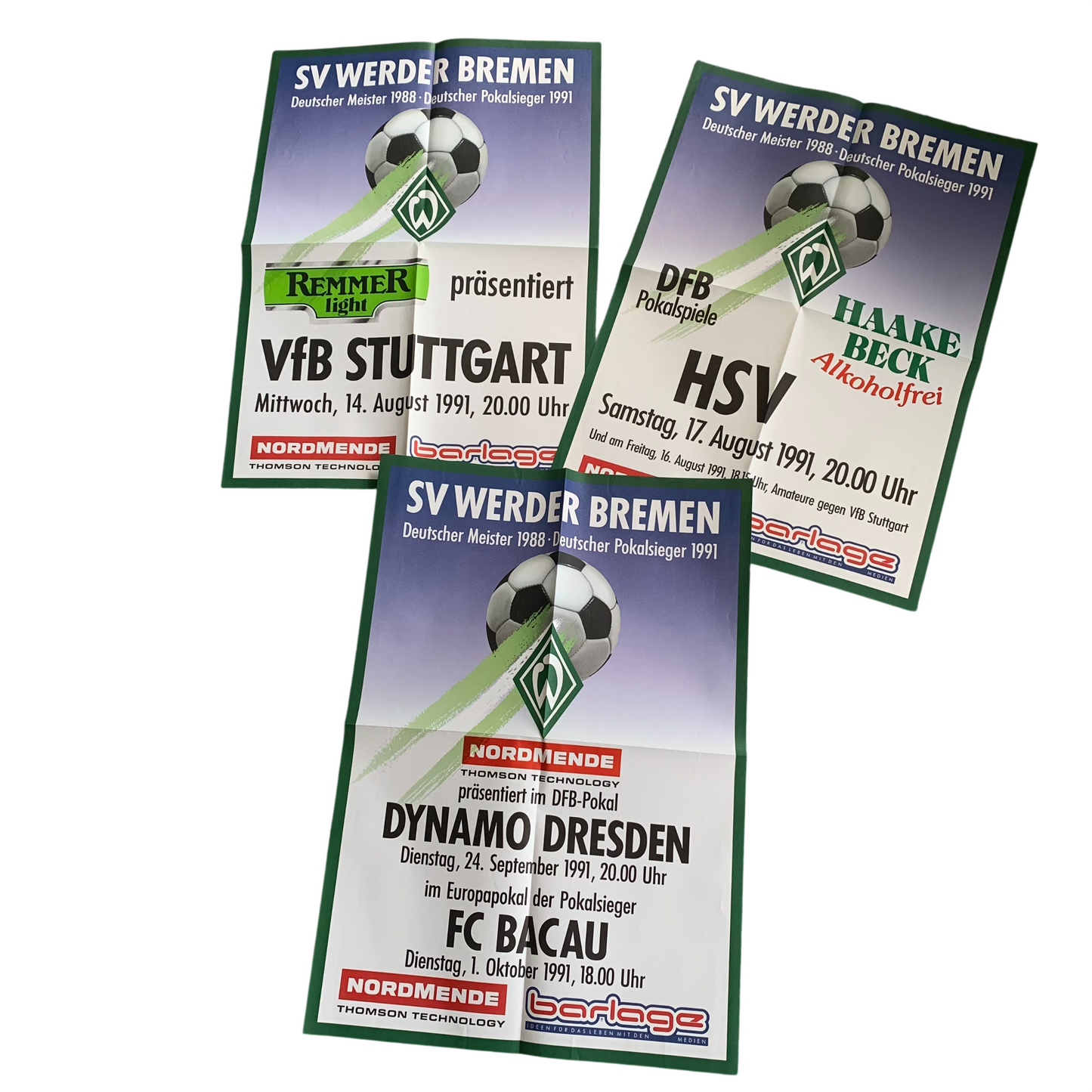 Mystery Werder Bremen Spieltagsplakat Saison 1991/92