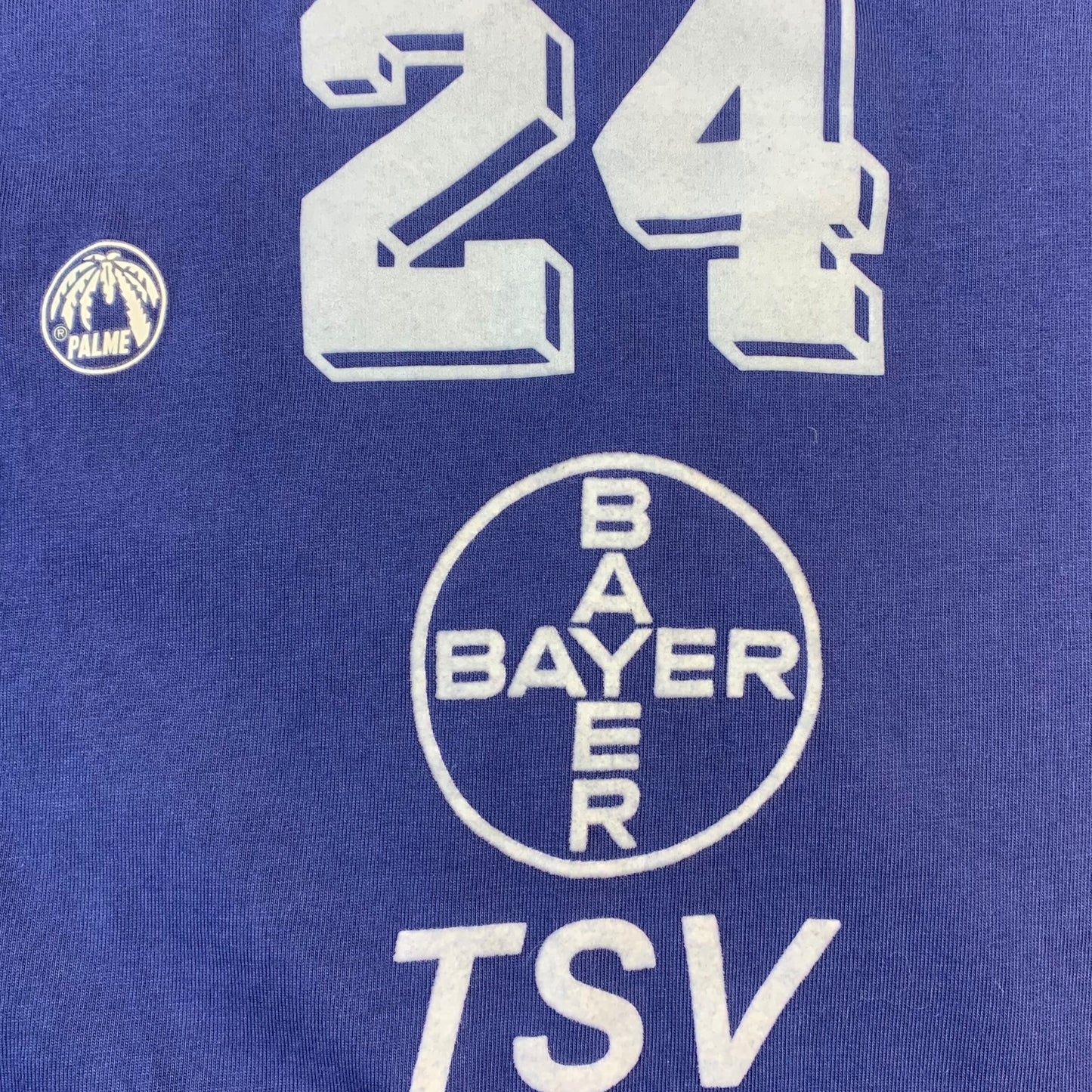 Vintage TSV Bayer Trikot 80s #24 Langarm (L) Palme