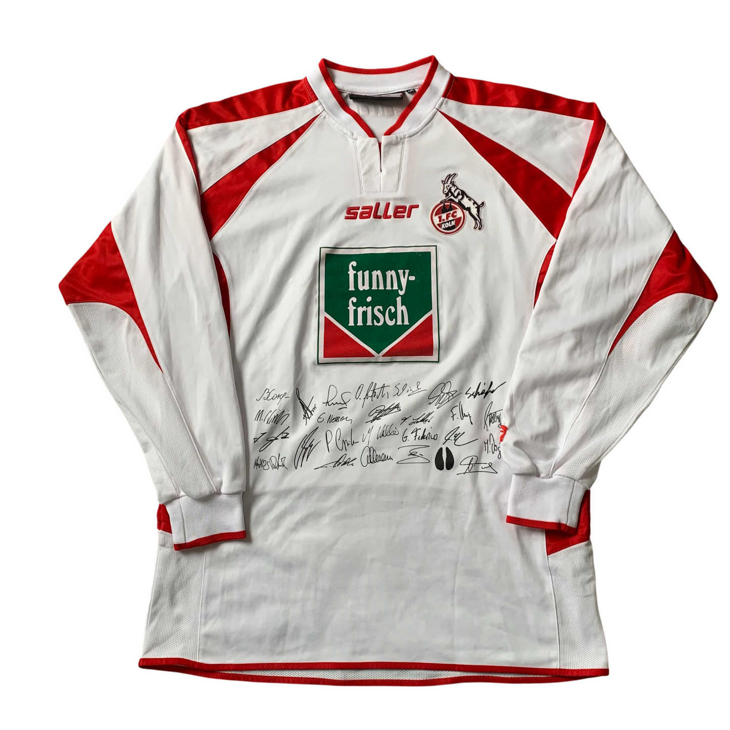 1. FC Köln Trikot 2004/05 Auswärts Kadersigniert Langarm (XL) Saller