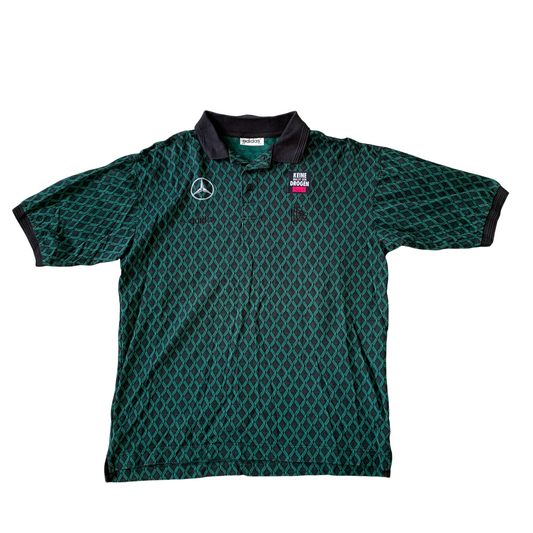DFB Deutschland Polo Shirt 'Keine Macht den Drogen' 90s (M) Adidas