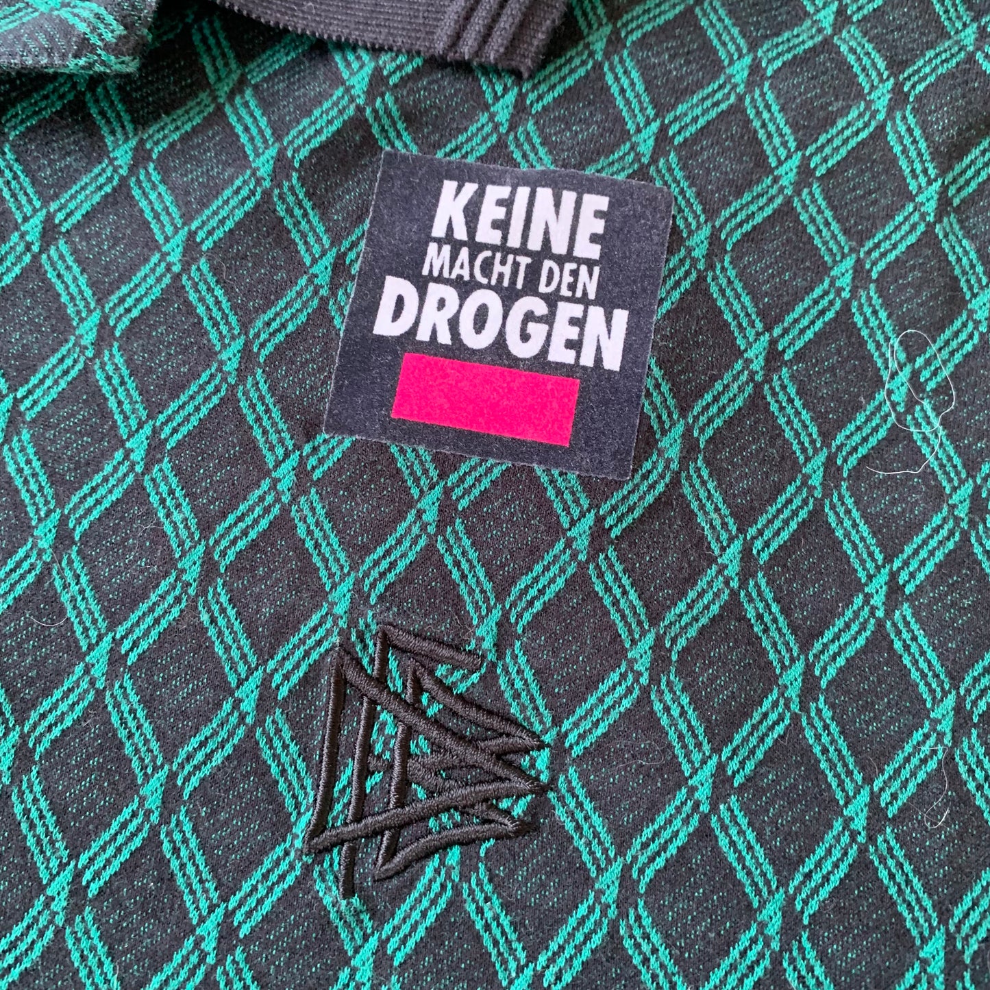 DFB Deutschland Polo Shirt 'Keine Macht den Drogen' 90s (M) Adidas