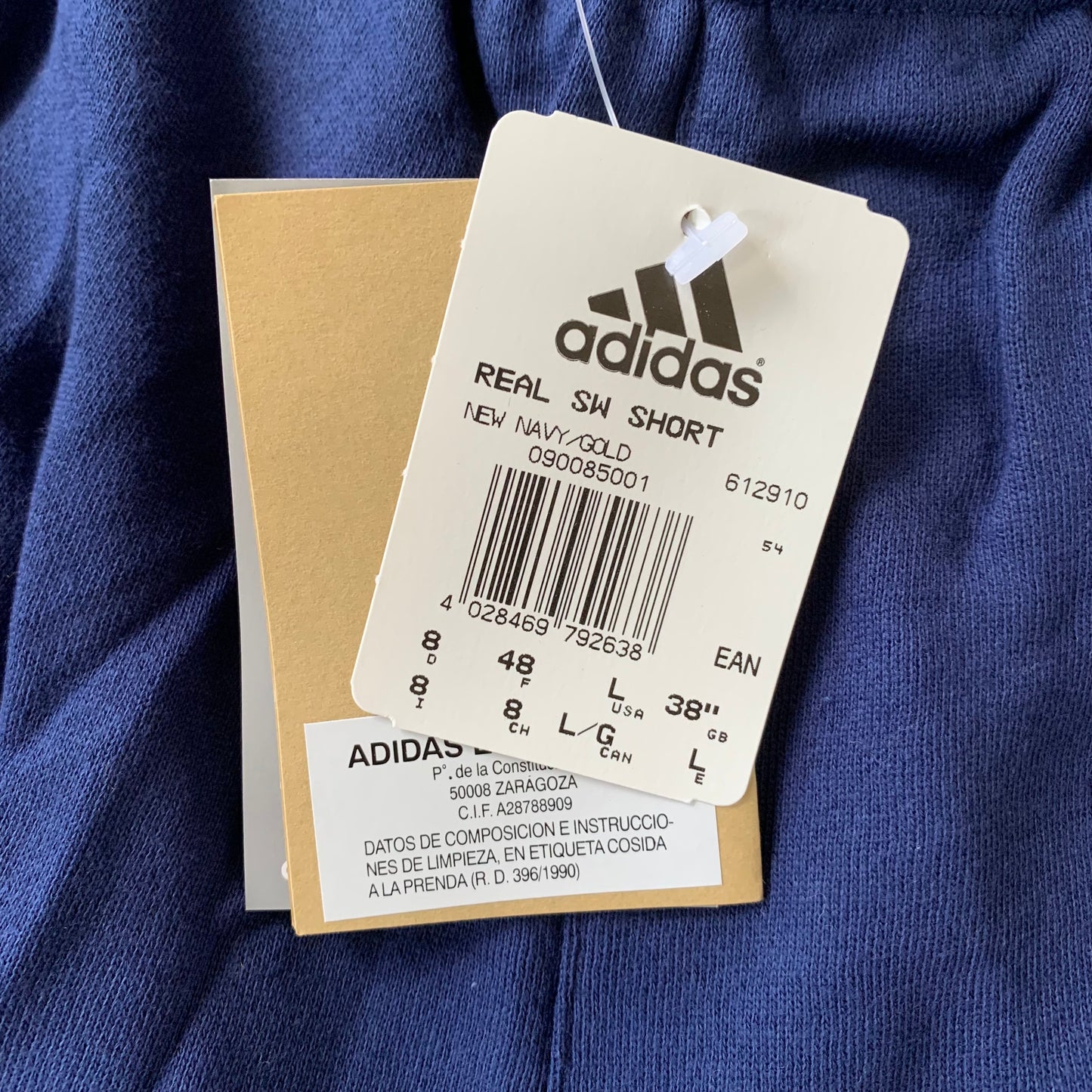 Real Madrid Shorts 1998/99 BNWT (L) Adidas