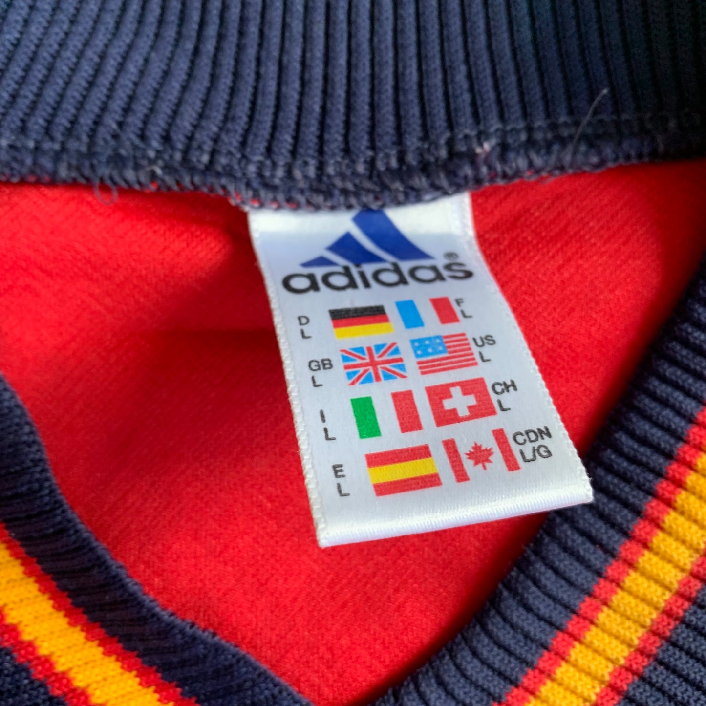 Spanien Trikot WM 1998 Heim Morientes #7 (L) Adidas