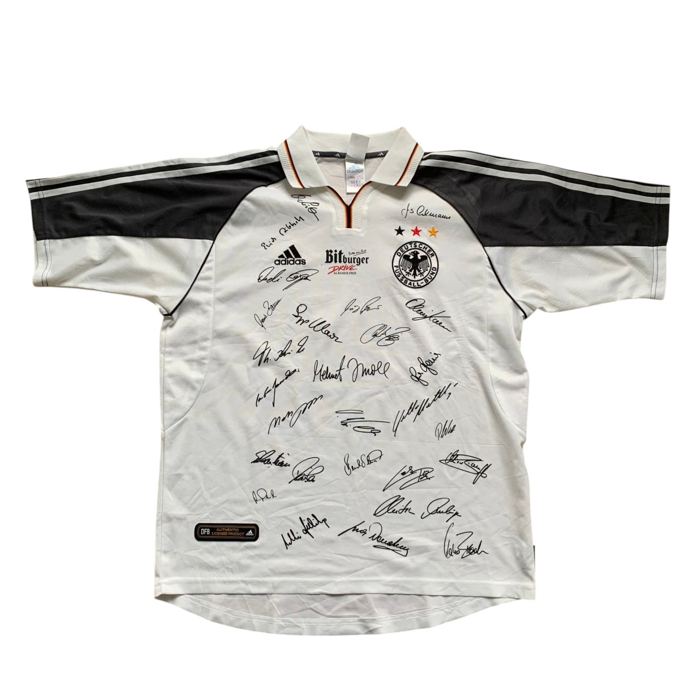 DFB Deutschland Trikot EM 2000 Heim Kadersigniert (L) Adidas