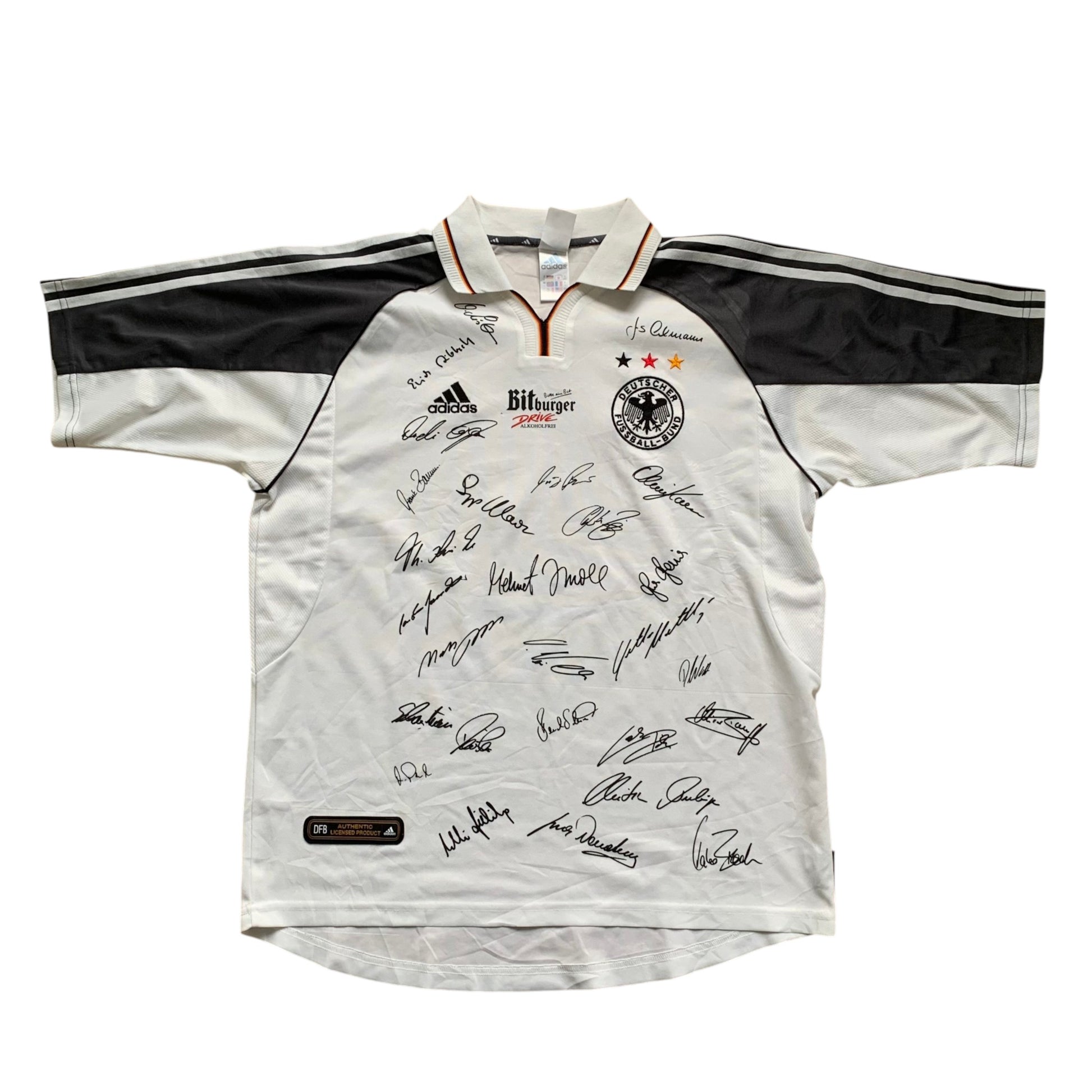 DFB Deutschland Trikot EM 2000 Heim Kadersigniert (L) Adidas
