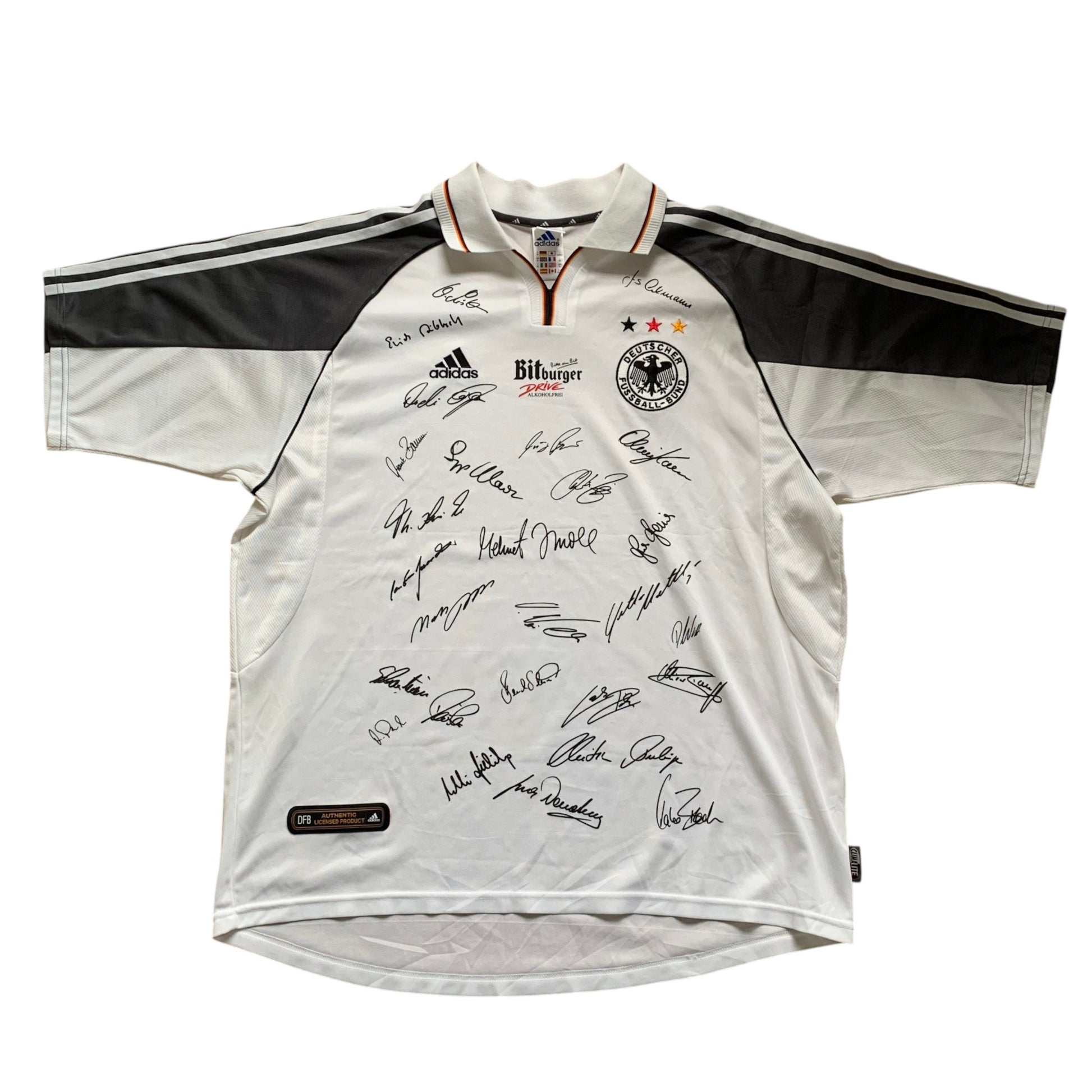 DFB Deutschland Trikot EM 2000 Heim Kadersigniert (XL) Adidas